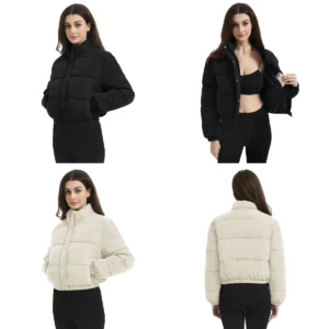 Chaqueta Puffer Corta: Estilo Gótico y Punk