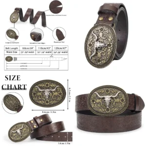 Cinturón Cuero Occidental KorhLeoh: Tu Look Rockero Definido