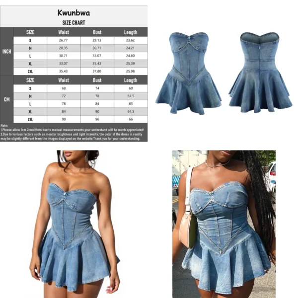 Vestido Denim Corsé Verano: Rock, Goth & Chic