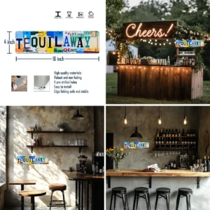 Letrero Vintage "Tequila Way": Tu Barra con Estilo