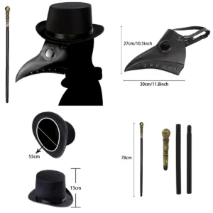 Máscara Peste Steampunk: Atrezo de Época o Traje Completo