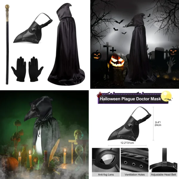 Máscara Médico Peste Steampunk: Oscuridad Gótica