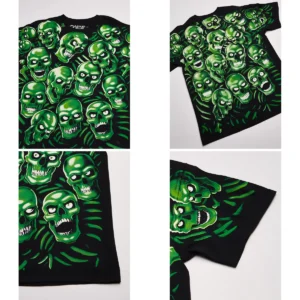 Camiseta Calaveras Liquid Blue: Estilo Gótico Auténtico