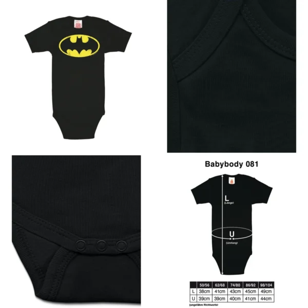 Body Bebé Batman: Estilo Oscuro para Pequeños Rockeros