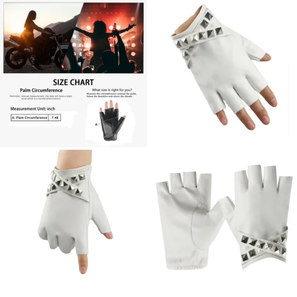 Guantes Remachados Sin Dedos: Estilo Punk Aprobado