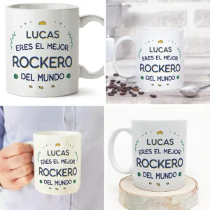 Taza Rockero "El Mejor del Mundo": Regalo Personalizable