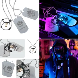 Colgante Cyberpunk Marikito: Estilo Futurista Auténtico