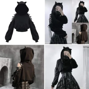 Sudadera Steampunk Gótica: Estilo Retro con Capucha