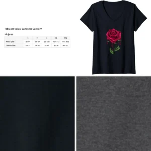 Camiseta Gótica Rosa Sangrante: Estilo Alternativo Irresistible