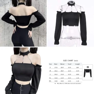 Top Metal Chain Y2k: ¡Deslumbra en la Noche!