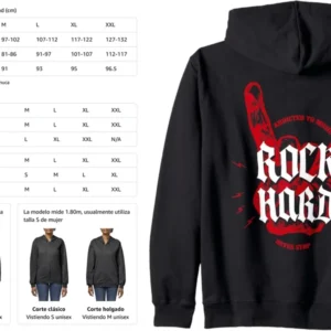 Sudadera Capucha Metal & Hard Rock: ¡Tu Sonido en Tela!