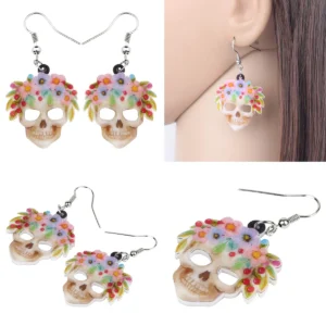 Pendientes Calavera Mexicana: Estilo Gótico y Alternativo