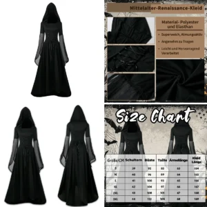 Vestido Gótico Medieval con Capucha: Estilo y Misterio