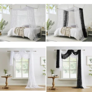 Bufanda Encaje Gótico Blanco 216" - Elegancia Oscura Duradera