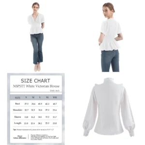 Blusa Victoriana Gótica: Estilo Oscuro con Toque Moderno