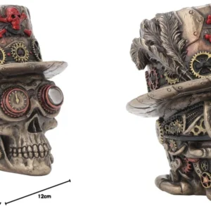 Figura Cráneo Mecánico Nemesis Now: Detalle Steampunk