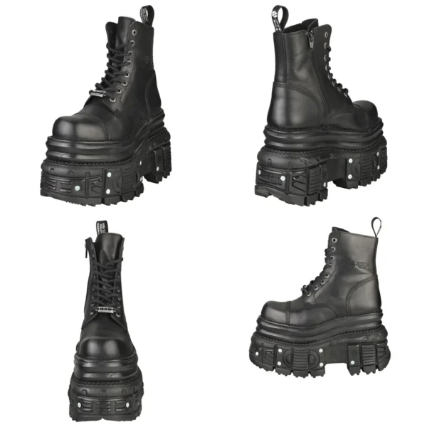 Botas New Rock Metal Plataforma Militar: ¡Domina la Noche!