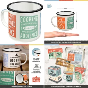 Taza Esmaltada Retro: Tu Compañera Perruña con Estilo Vintage