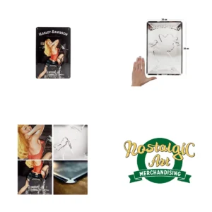 Placa Harley Davidson Biker Babe: Estilo Vintage Metálico