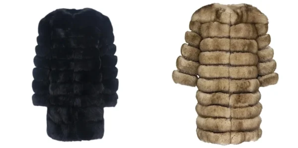 Abrigo Piel Zorro Natural: Calidez Extrema para Invierno Gótico