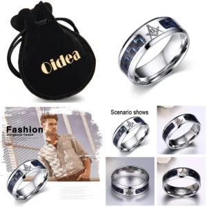 Anillo Masónico Acero Inoxidable: Estilo Retro para Él y Ella