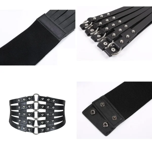 Cinturón Corsé Retro: Estilo Gótico y Punk Definido