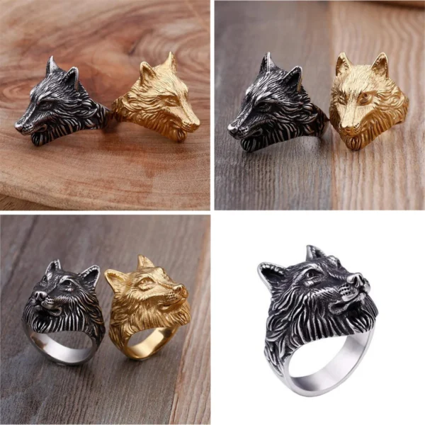 Anillo Lobo Ancestral: Estilo Gótico para el Alma Rebelde