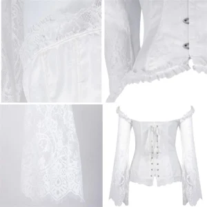 Corset Gótico Brocado: Estilo y Confianza