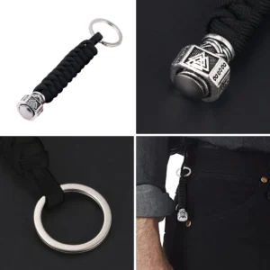 Llavero Vikingo Mjolnir: Estilo Rudo para tu Llave