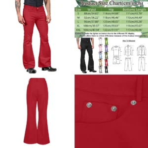 Pantalones Acampanados Retro Punk Rock