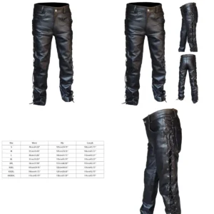 Pantalones Cuero Sintético Negro Ajustados