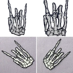 Parche Dedo Esqueleto Punk: ¡Dale Caña a tu Ropa!