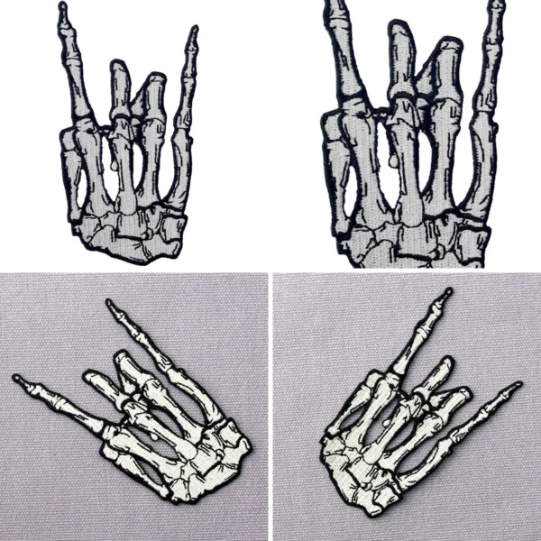 Parche Dedo Esqueleto Punk: ¡Dale Caña a tu Ropa!
