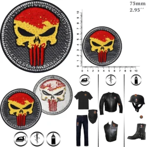 Parche Punisher España: Estilo Motero Real