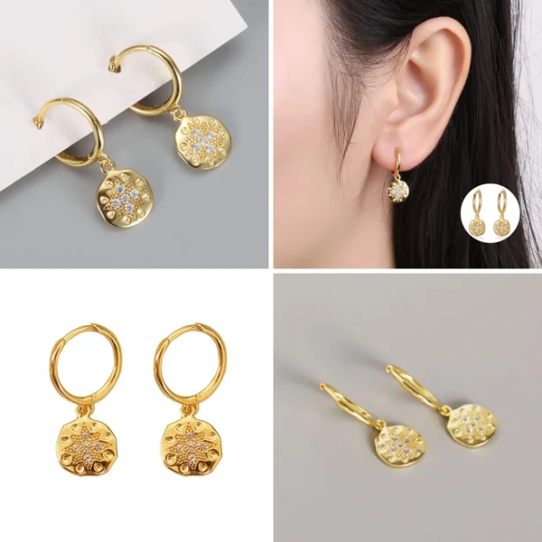 Aros Estrella Martillada: Brillo Punk y Elegancia Sutil