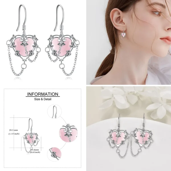 Pendientes YAFEINI: Encanto Animal y Fantasía en Plata