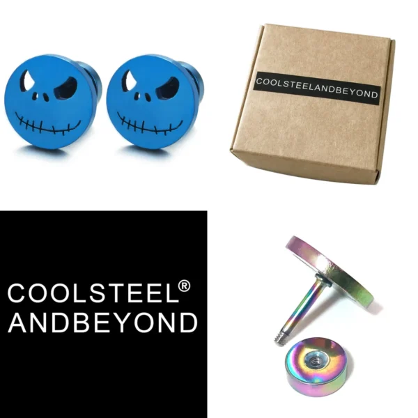 Pendientes Lobo Acero Inoxidable: Estilo Gótico y Punk