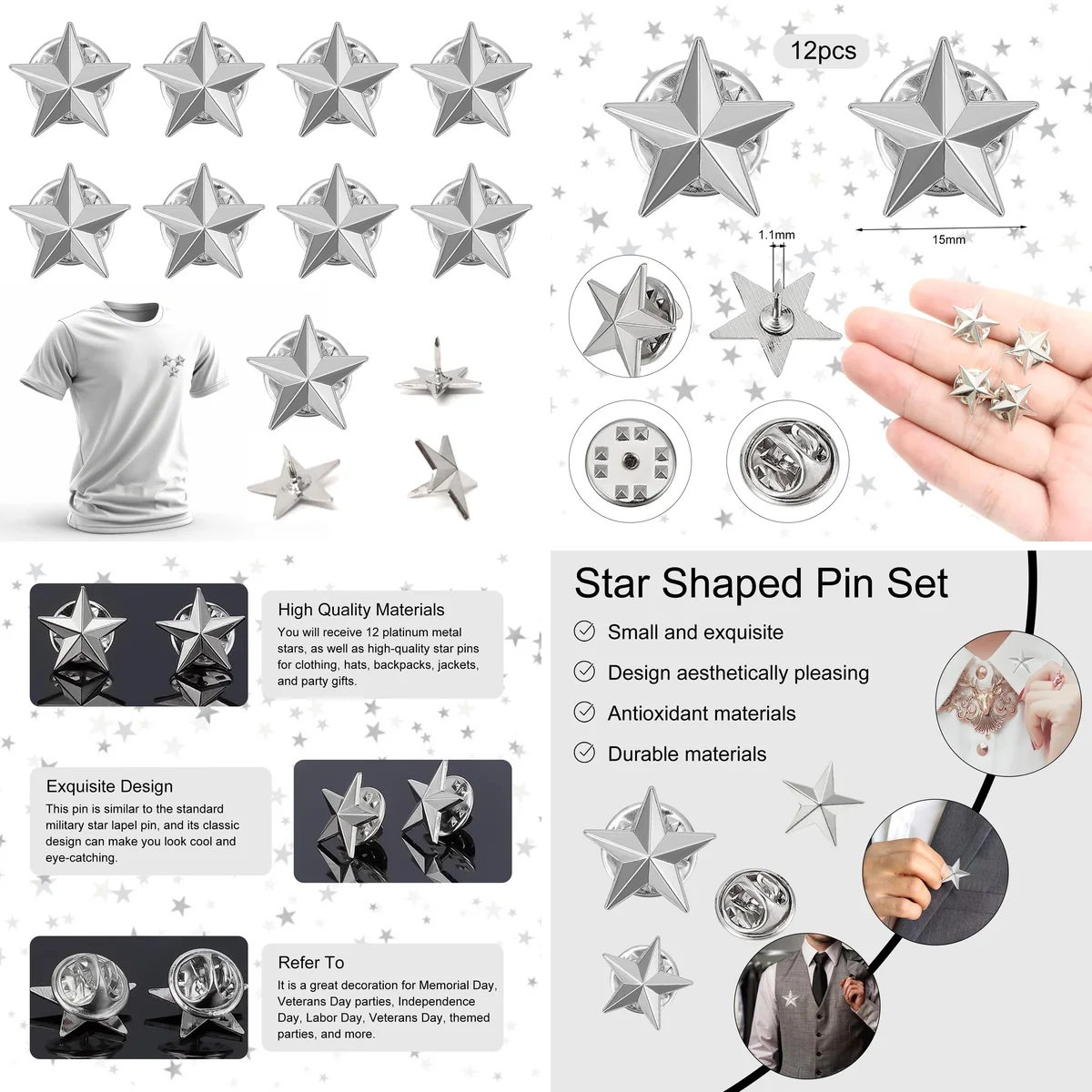 Insignia Estrella Pentagrama: Toque Oscuro y Rebelde