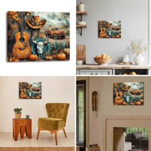 Lienzo Guitarra Rock: Arte Mural 30x40cm