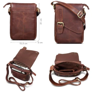 ROYALZ: Bandolera Cuero Vintage - Estilo y Funcionalidad