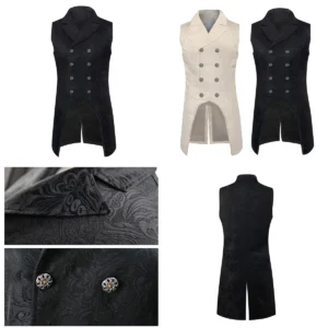 Chaleco Victoriano RUMAOZIA: Estilo Gótico y Steampunk para Eventos