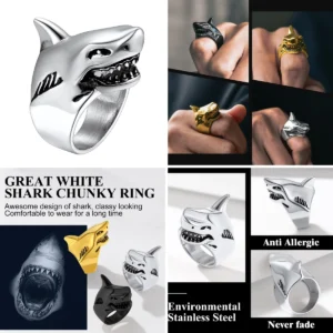 Anillo Tiburón/Dino/Calavera Acero Inoxidable