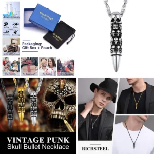Collar Calavera Acero: Rock, Punk y Gótico