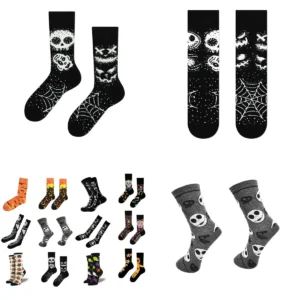 Calcetines Góticos Ro Rox: ¡Estilo Esqueleto y Murciélago!