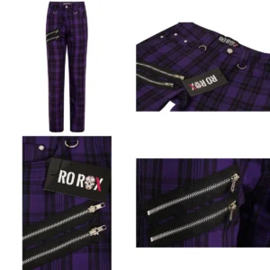 Pantalones Tartán EMO Punk Gótico Ro Rox: Estilo Atrevido