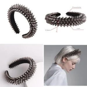 Ro Rox: Diadema Punk con Tachuelas - Estilo Audaz