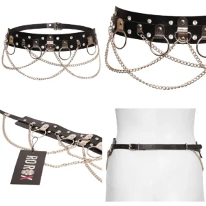 Cinturón Gótico Punk Ro Rox: Estilo O-Ring y Cadena