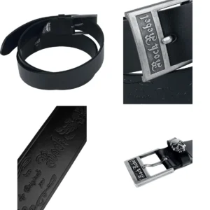 Cinturón Rock Rebel: Calavera y Cuero Genuino