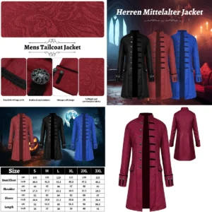 Abrigo Steampunk Gótico: Estilo Medieval para tu Look