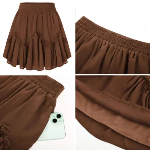 Falda Gasa Volantes: Estilo Club & Playa